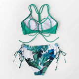 Lace-Up Strappy Bikini Set