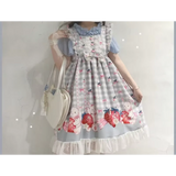 Strawberry Bunny Lolita JSK Dress – Harajuku Cosplay Style