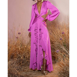 Stylish Wrap Dress With Tie Waist