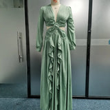 Stylish Wrap Dress With Tie Waist