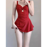 Ruched Knot One Piece Swimsuit – Sweet Kawaii Mini Dress Style