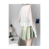 Pleated Cutout Swimsuit Dress – Korean Sexy Summer 2025 Swimwear
