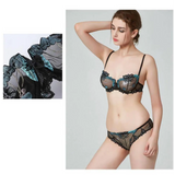 Sexy Transparent Flower Lingerie Set