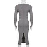 V-neck Knitted Dress