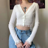 Vintage Gothic Lace Black Cardigan