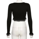 Vintage Gothic Lace Black Cardigan