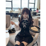 Black & White Bow Dress – Kawaii Lolita Preppy Vintage Style