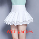 White Flared Kawaii Skater Skirt – High Waist Mini for Summer Looks