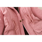 Women's Winter Cotton Jacket - Hooded Slim Fit Warm Parka