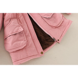 Women's Winter Cotton Jacket - Hooded Slim Fit Warm Parka