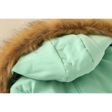 Women's Winter Cotton Jacket - Hooded Slim Fit Warm Parka