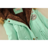 Women's Winter Cotton Jacket - Hooded Slim Fit Warm Parka