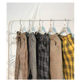 Women Streetwear Plaid Pants