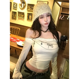 Lace Off-Shoulder Top – Y2K Harajuku E-Girl Aesthetic