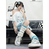 Y2K Harajuku T-Shirt – Japanese Patchwork