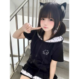 Y2K Kawaii Cat T-Shirt – Sweet Harajuku Patchwork Soft Girl Top