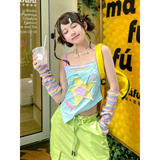 Y2K Patchwork Tees - Harajuku Kawaii Slim Tanks