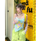 Y2K Patchwork Tees - Harajuku Kawaii Slim Tanks