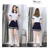 Y2K High Waist Pleated Mini Skirt – Kawaii Preppy Striped Style