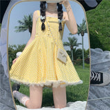 Yellow Plaid Fairy Tale Dress