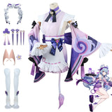 Genshin Yumemizuki Cosplay Kimono – Kawaii Fantasy Dress Set